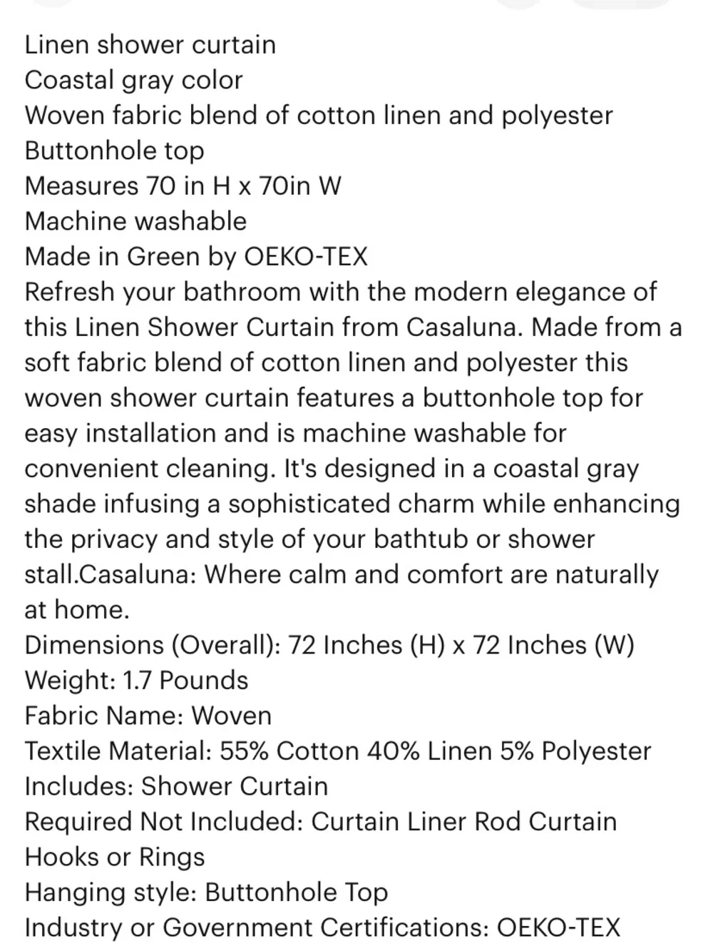 Casaluna Olive Green Sheer Textured Shower Curtain